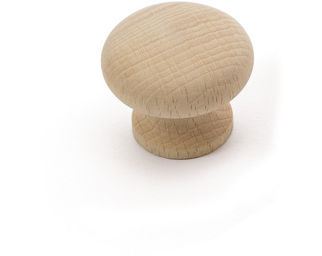 Knop WOOD 906 beuken ongelakt 30mm met M4 busje