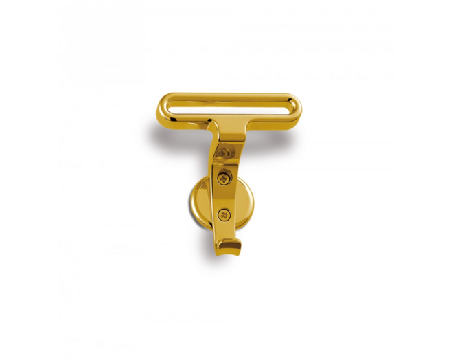 Hoed- en jashaak glans goud 70x70mm