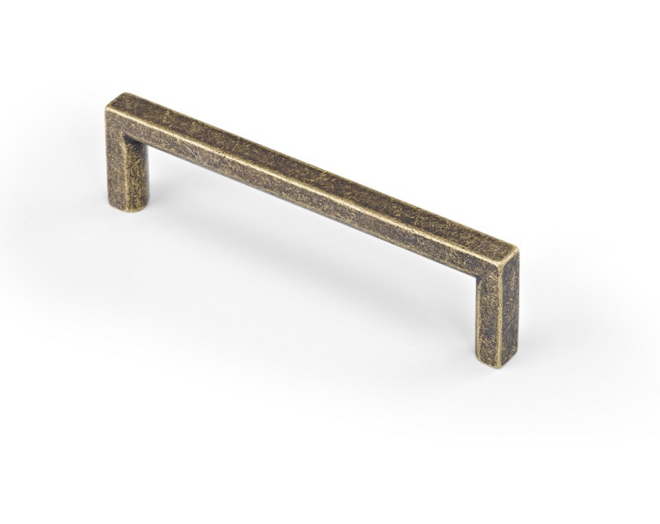 Greep BASIC antiek messing 264x8x28mm, hartmaat 256mm