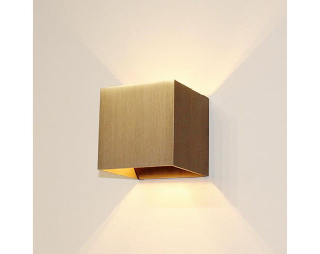 Wandlamp Madrid up/down mat GOUD