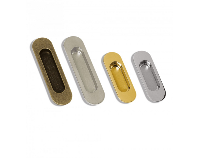 Komgreep glans wit 150x40mm, inlaat 103x26x11mm