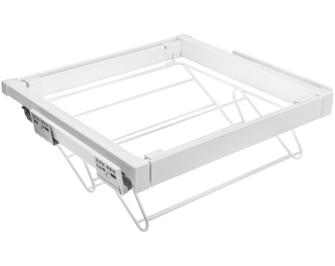 Schoenenrek, uittrekbaar, 600 mm SOFT-CLOSE, Wit