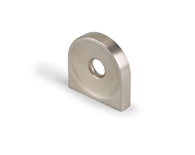 Knop CIRCLE met gat, geb. nikkel 40x8x40mm, hartmaat 32mm