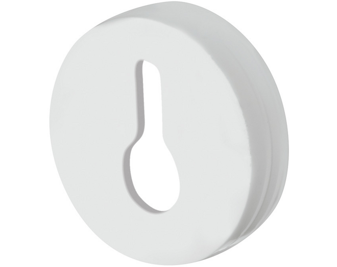 Ophanger met sleutelgat, wit diameter 20mm dikte 11mm