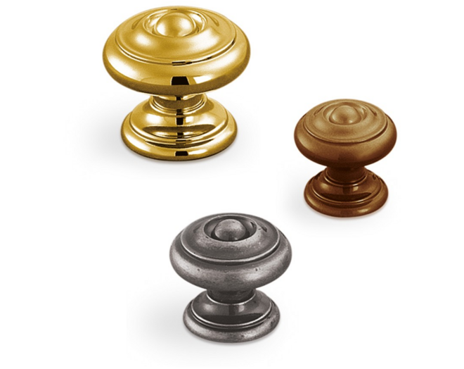 Knop METAL 865 antiek messing 30mm
