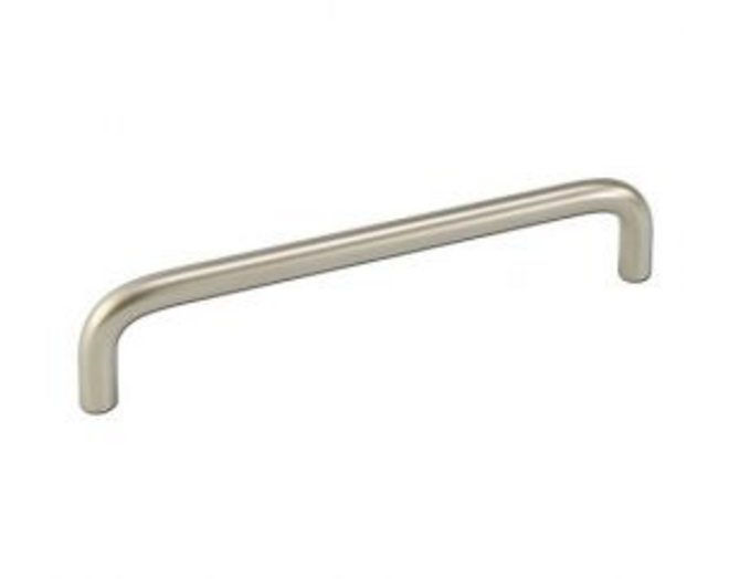 Greep 8x64mm recht mat nikkel, totale lengte 72mm