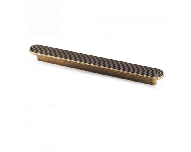 Greep LAPS antiek messing ov. 222x22x21mm hartmaat 192/160mm