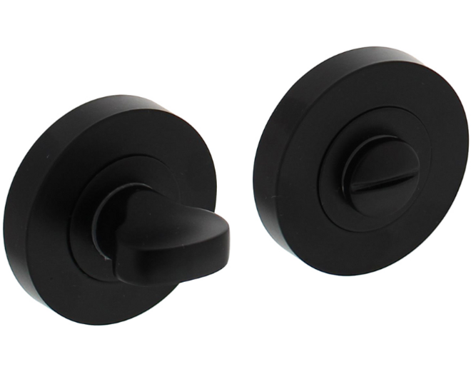Rozet met toilet-/badkamersluiting 52x10mm zwart