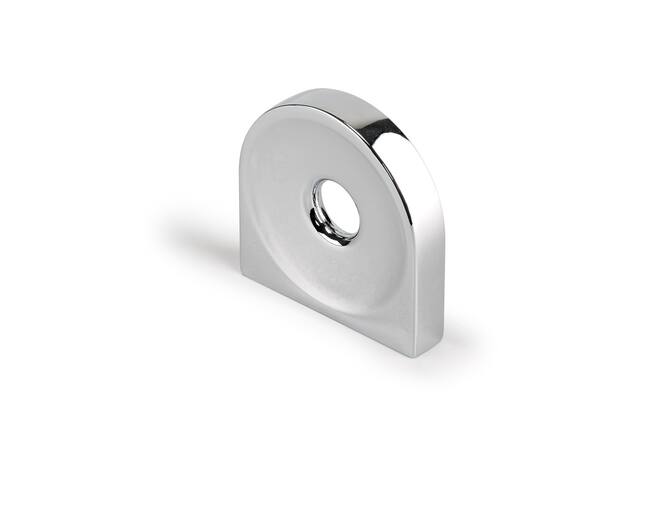 Knop CIRCLE met gat, glans chroom 25x8x27mm