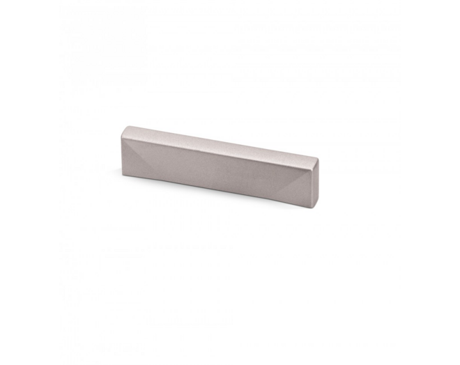 Greep CUBIC mat aluminium 85x11mm, hartmaat 64mm
