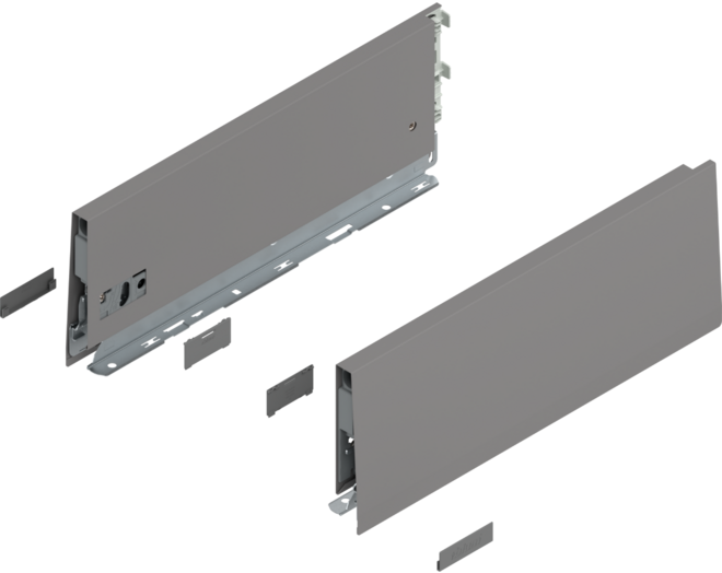 Merivobox zijkant K-hoogte, R+L, 350mm kleur: indium grijs