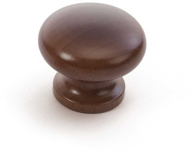 Knop WOOD 906 beuken met walnoot lak 30mm