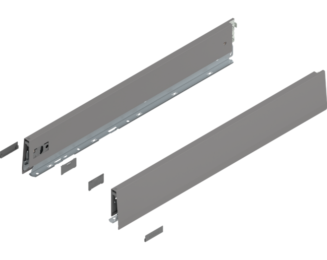 Merivobox zijkant M-hoogte, R+L, 600mm kleur: indium grijs