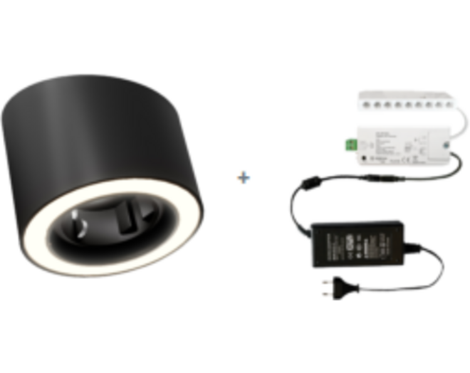 1 x Unika mat zwart WCD 24V + MC-Easy + Driver 36W