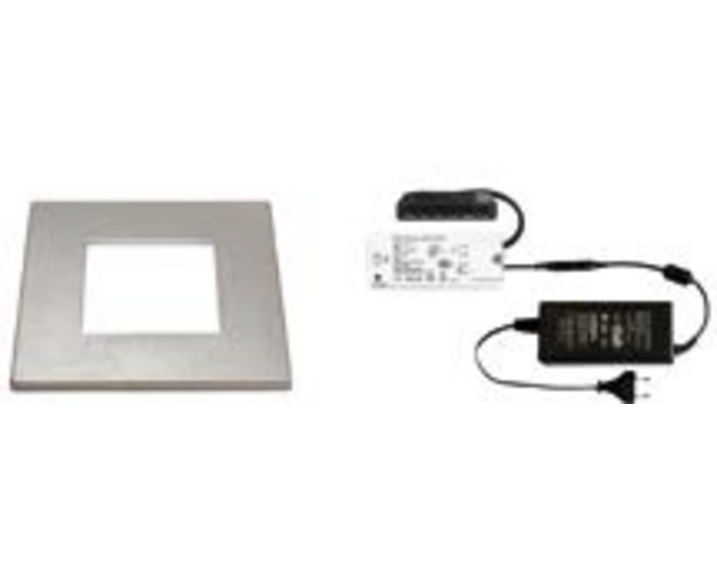 1x Quadrum Titanium Look 12V+ ZigBee ontvanger+ Driver 24W