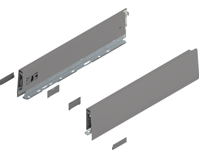 Merivobox zijkant M-hoogte, R+L, 400mm kleur: indium grijs
