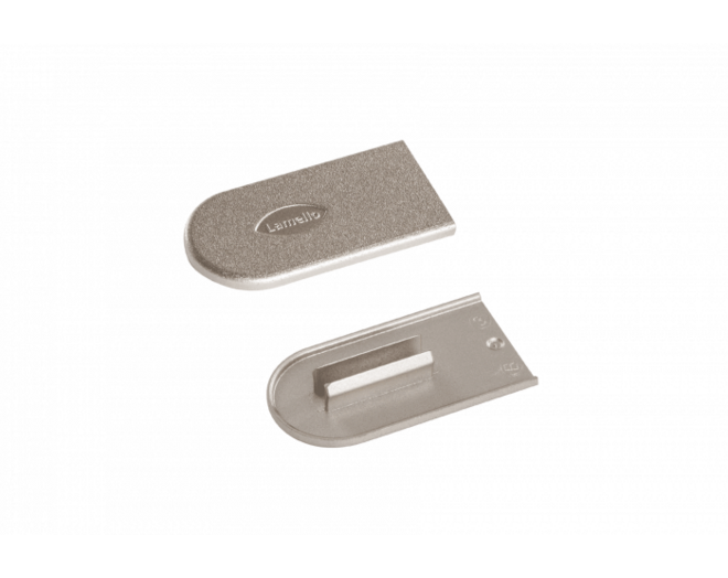 Cabineo afdekkappen metal look nikkel, 100 stuks