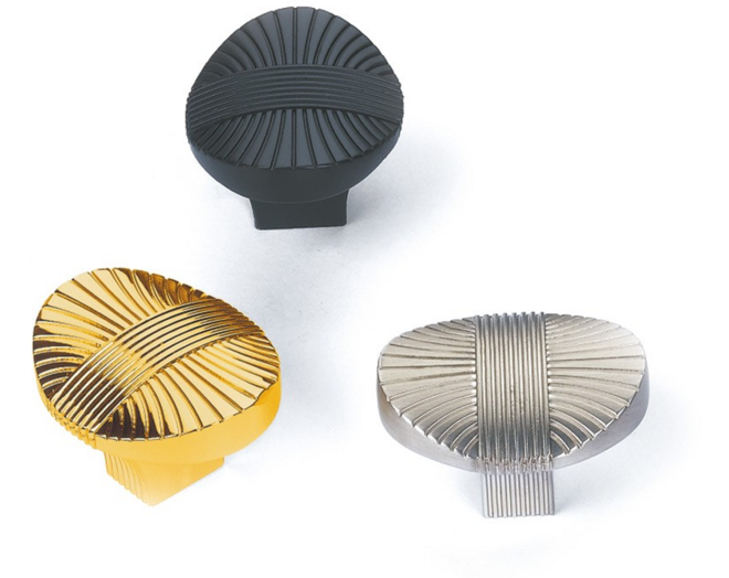 Knop REED geolied brons 35x30mm