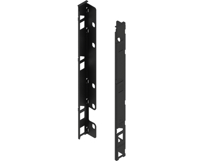 Achterwandhouderset Legrabox, F- hoogte. Carbon zwart