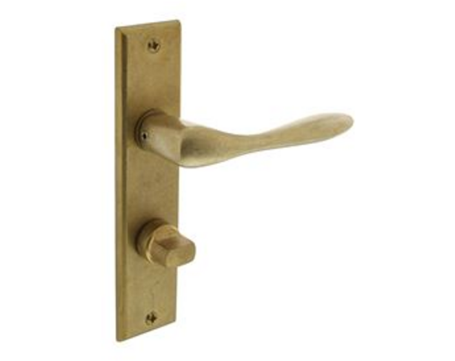 Deurkruk Banaan met schild 181x41x7mm WC63/8mm