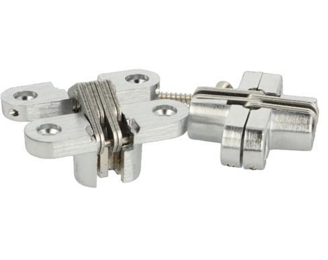 VICI scharnier 68.8x15,4 zamak RVS geborsteld