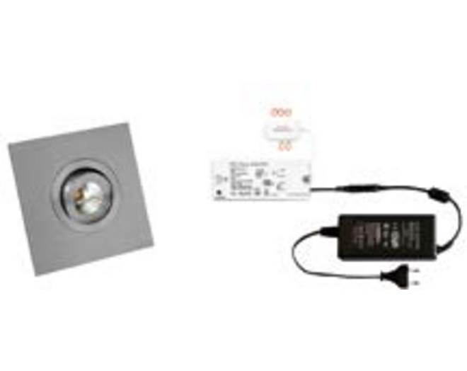 2x Monza vierkant Alum.+2x verlengs + MC-Easy + Driver 24W