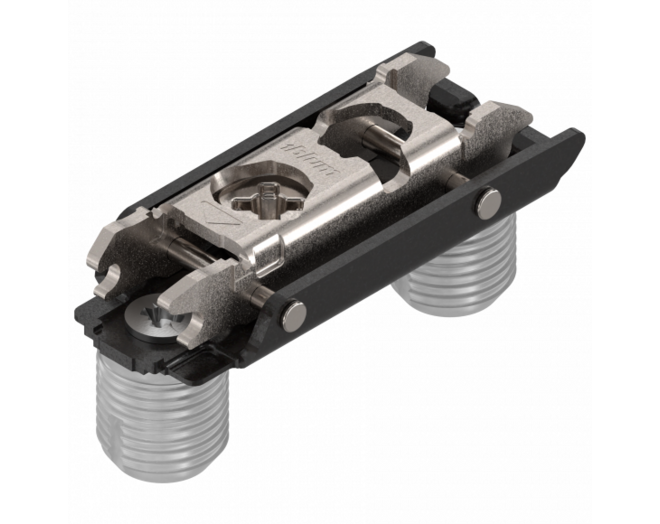 Montageplaat, recht Onyx zwart INPERS