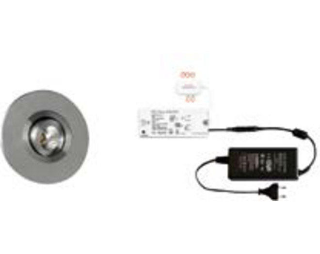 3x Monza rond Alu + 3x verlengsnoer + ZigBee Driver 30W