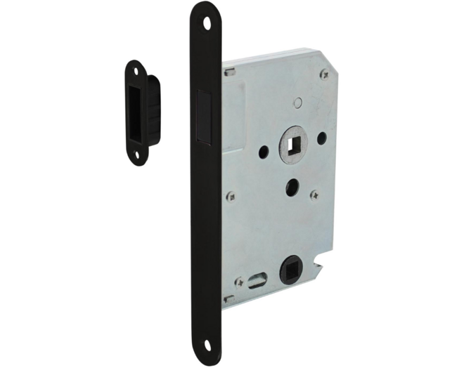 Woningbouw magneet badkamer/toilet slot 63/8mm zwart