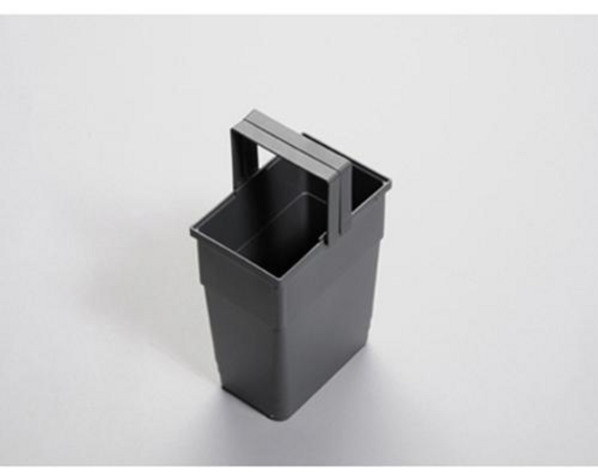 Afvalemmer donkergrijs inhoud 6 liter