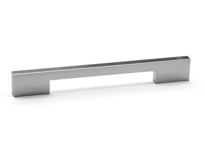 Greep 10x190mm, aluminium glanzend hartafstand 128mm