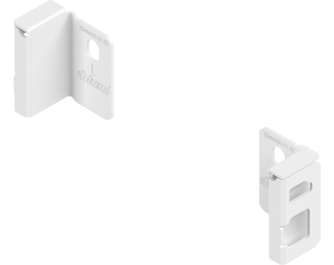 Rugwandhouder Merivobox N- hoogte, L+R, zijdewit