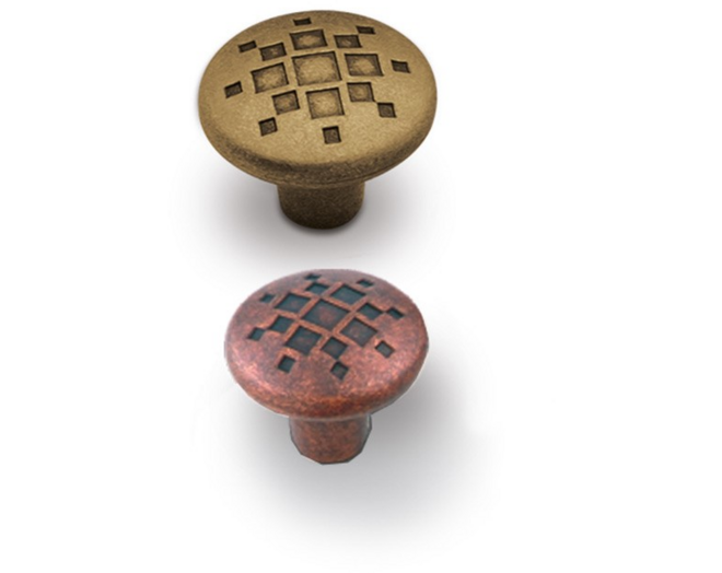Knop RUSTIC 884 oud tin 28mm