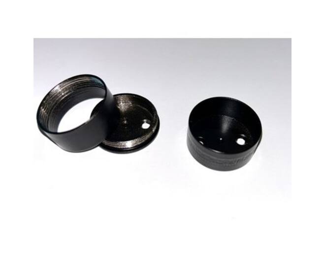 Pitons 25mm zwart, voor ronde roede 25mm