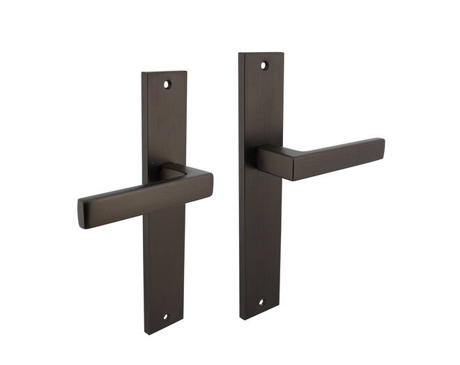 Deurkruk Hera op schild 245x45 mm blind antraciet