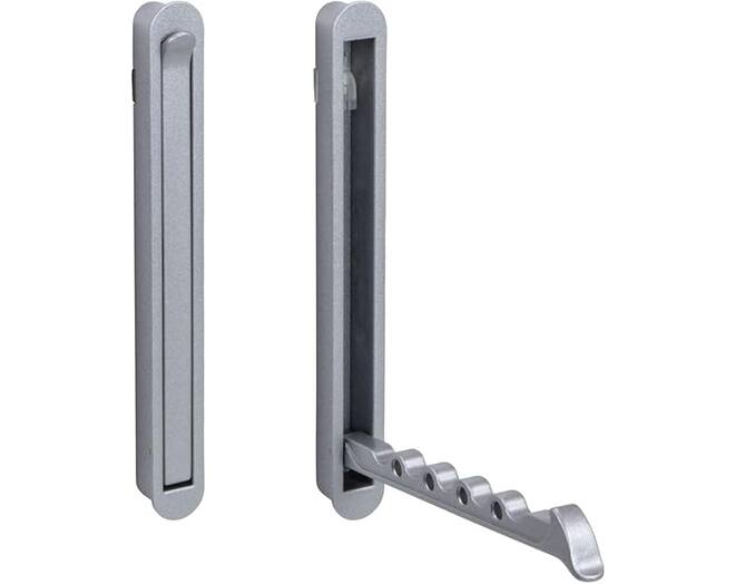 Jashaak uitklapbaar mat chroom, infrees 140x16mm/128mm