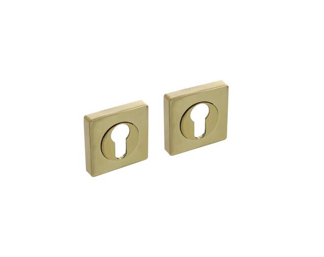 Rozet met profielcilindergat vierkant 55x55x10 mm