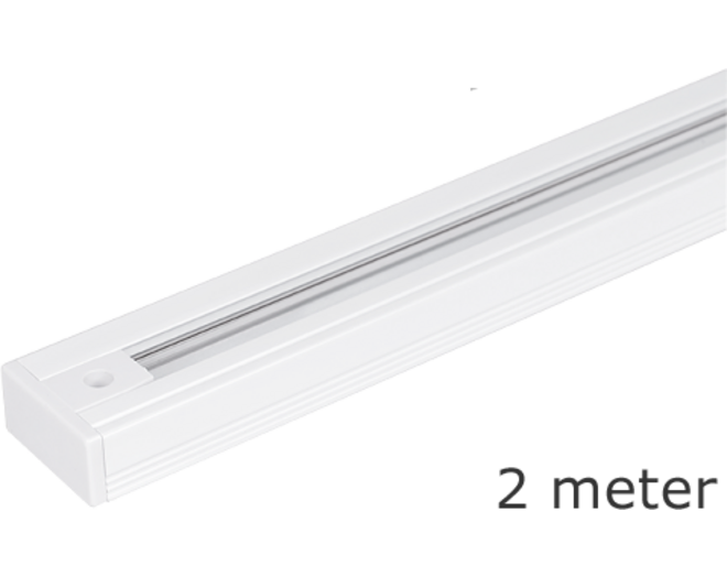 1-Faserail wit afmeting 36x18mm. Lengte:2000mm