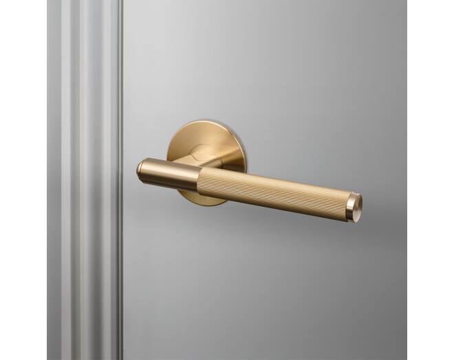 Fixed Door Handle/Single-Sided/Linear/Brass