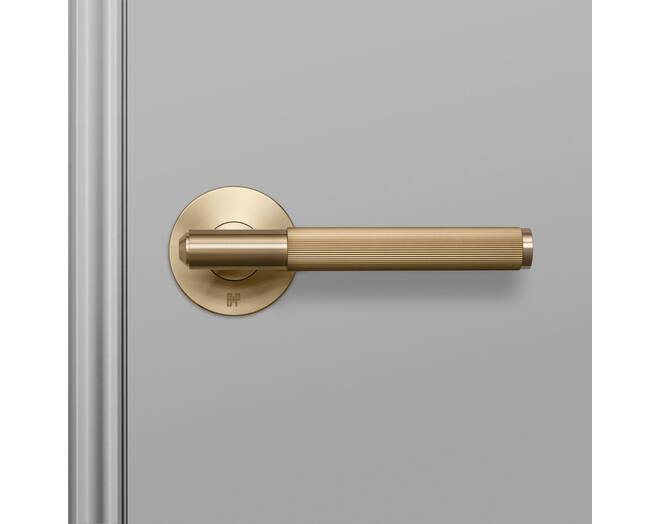 Fixed Door Handle/Single-Sided/Linear/Brass