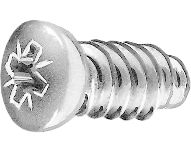 Euroschroef DUBBELdraad 6.3x9 cilinderkop verzinkt  (7461)