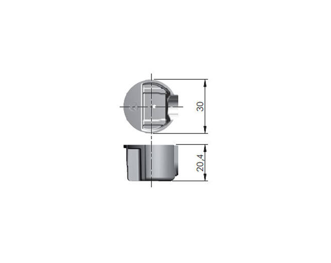Inboordop 30mm voor Quick bladverbinder 30mm