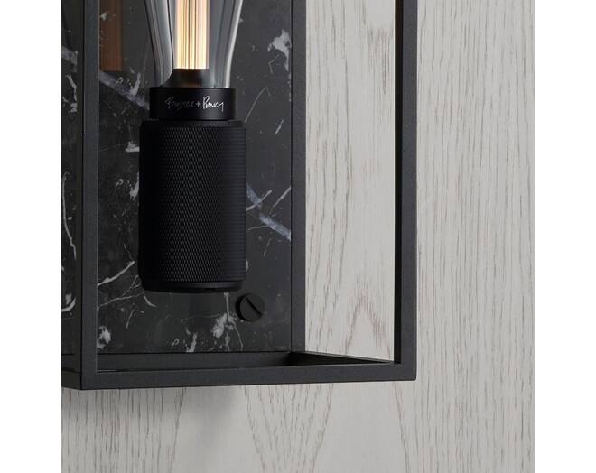 Caged Wall Light/Medium/Black Marble