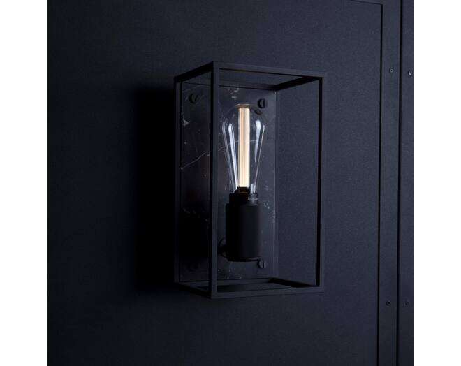 Caged Wall Light/Medium/Black Marble