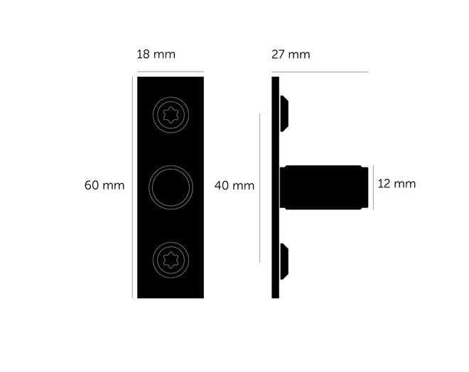 Furniture Knob/Plate/Linear/Set Of 2/Steel