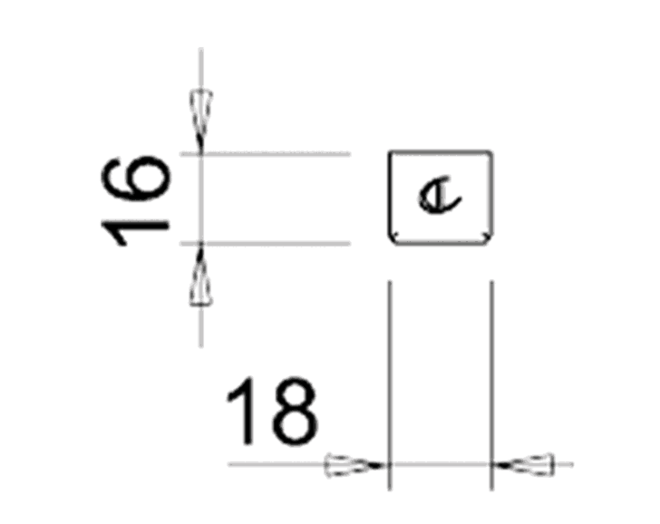 Twig zwart 24V Lengte: