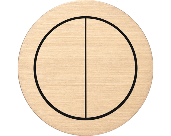 Rond 2.0 Push button 4X- s. trim - brushed brass