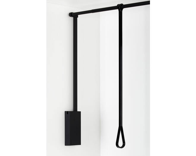Garderobelift met dubbele soft close 560-950mm zwart
