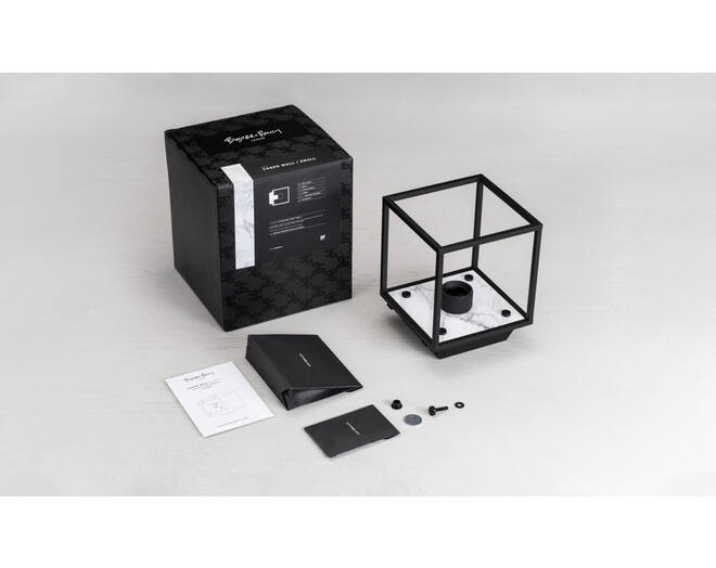 Caged Wall Light/ Small/Black Marble
