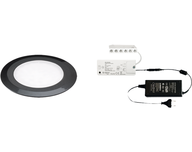 1x Date zwart 12V + ZigBee ontvanger + Driver 24W